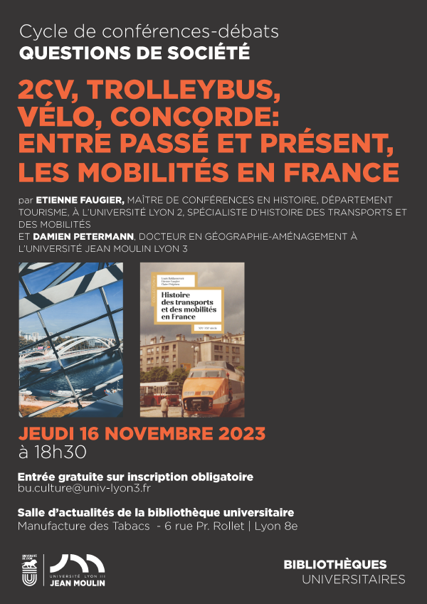 affiche conférence entre passé et présent les mobilites en france