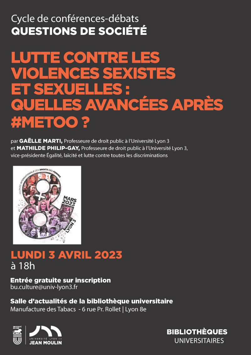 Affiche conférence|Lutte contre les violences sexistes et sexuelles : quelles avancées après #metoo ?