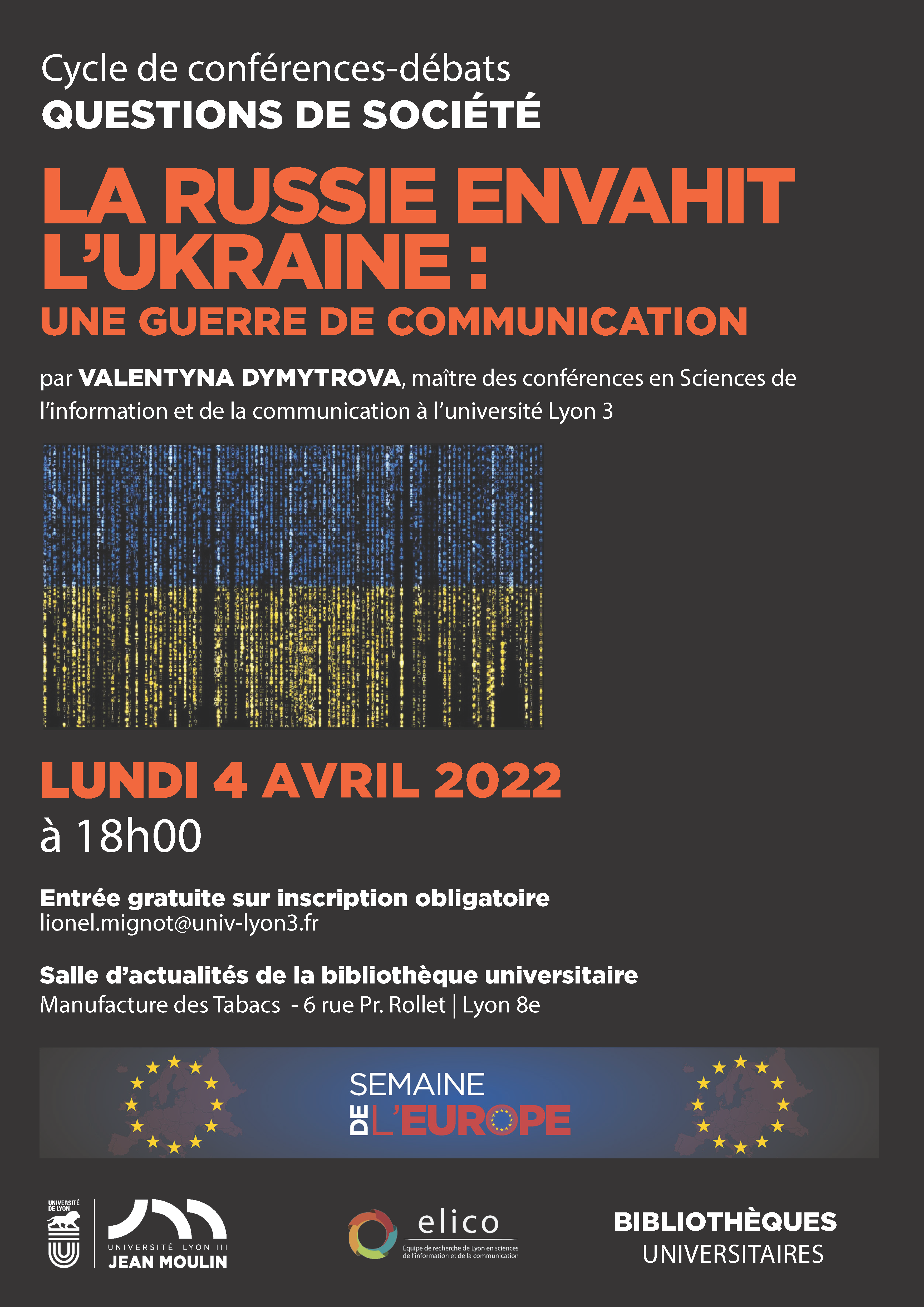 Conférence-débat "Question de société"   La Russie envahit l’Ukraine : une guerre de communication