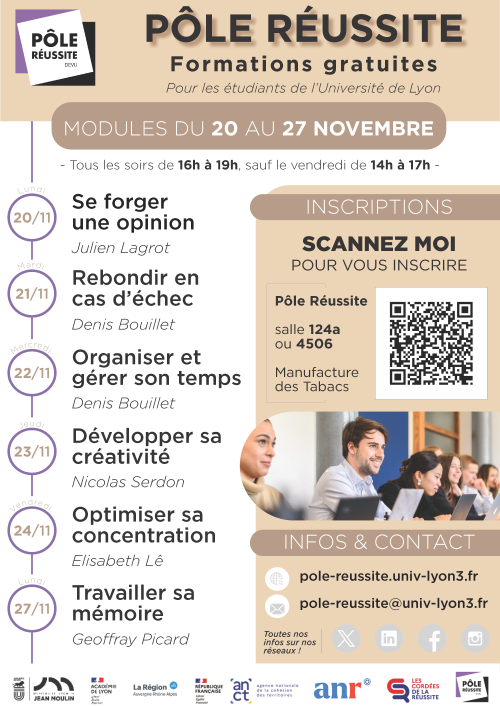 affiche atelier pole reussite novembre 2023