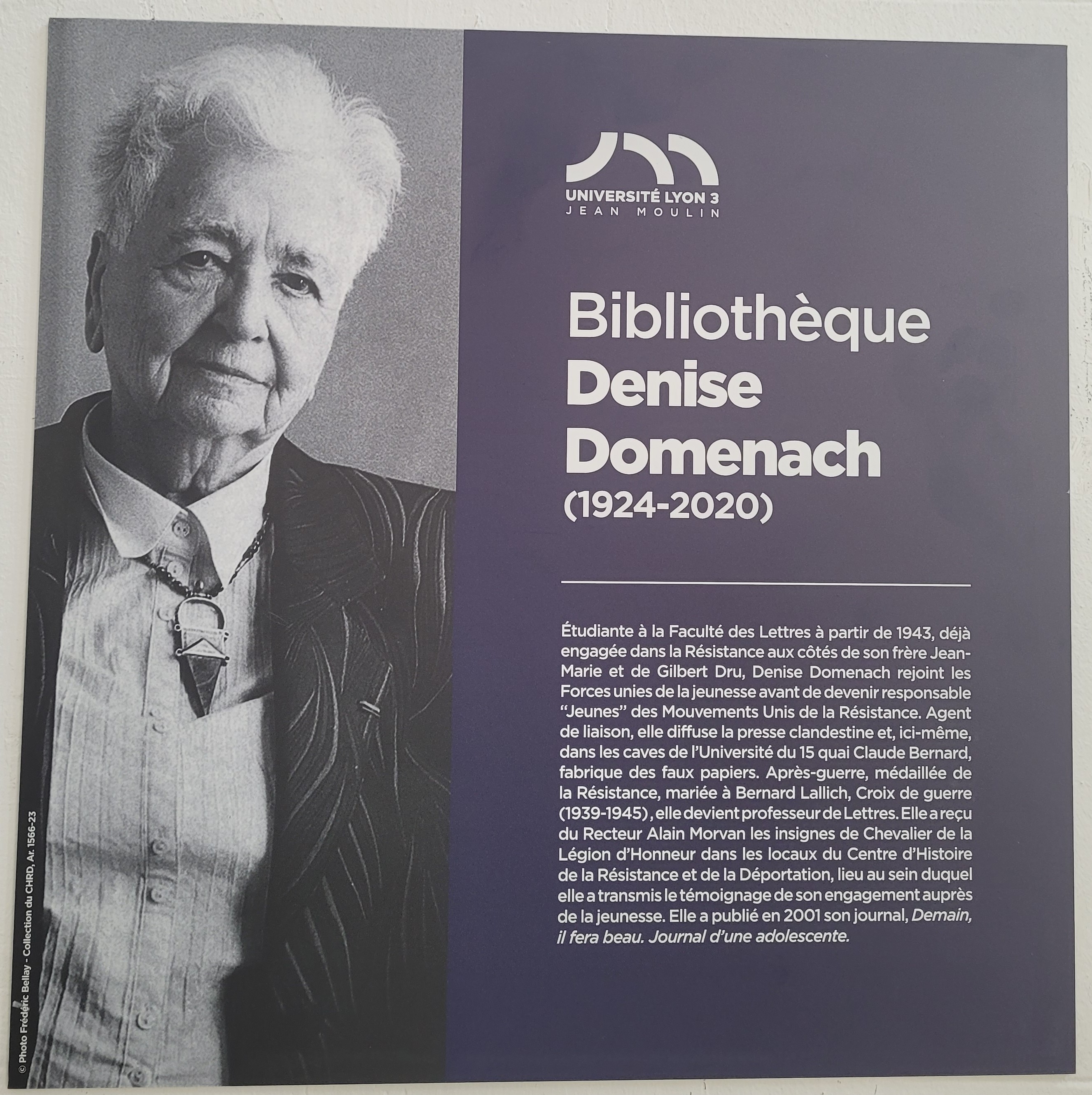 Plaque Denise Domenach