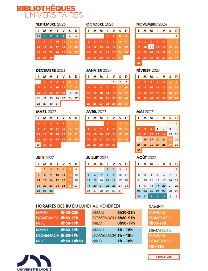 calendrier 2026-2027