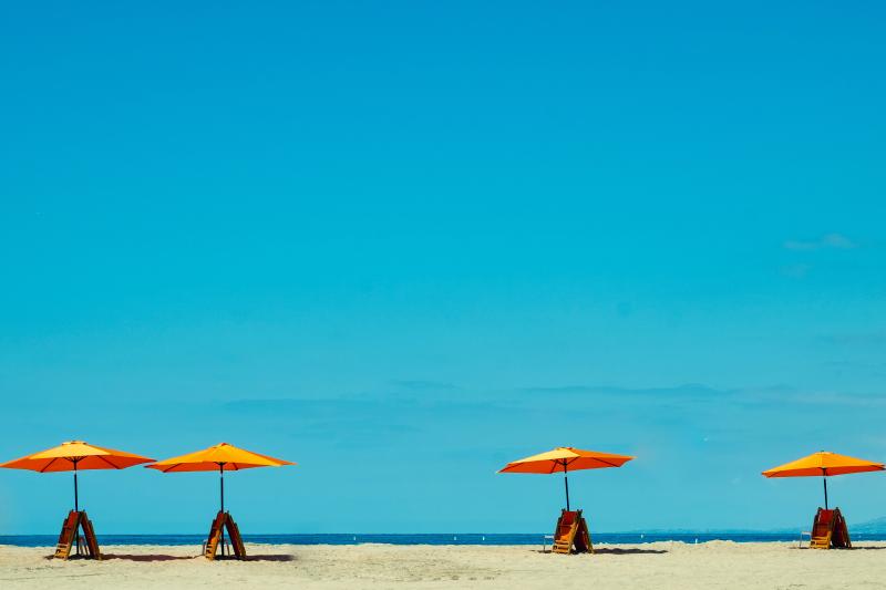 photo plage parasol