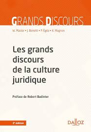 couverture du livre grands discours de la culture juridique