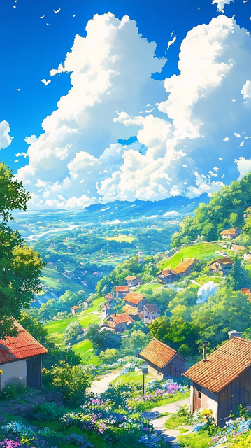 Paysage de village