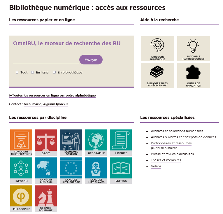 Bibliothèque numérique (capture d'écran)